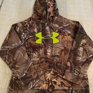 Under Armour Kids Camo Hoodie - Brown and Green Accents